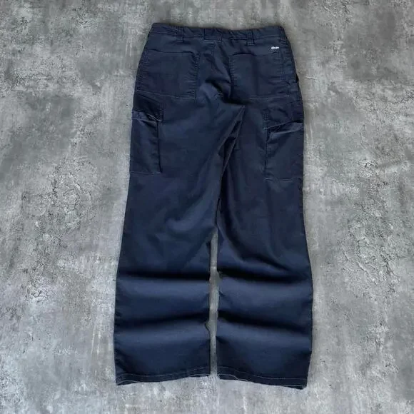 Vintage Y2K Carhartt Style Faded Blue Cargo Workwear Utility Pants - Picture 2 of 3